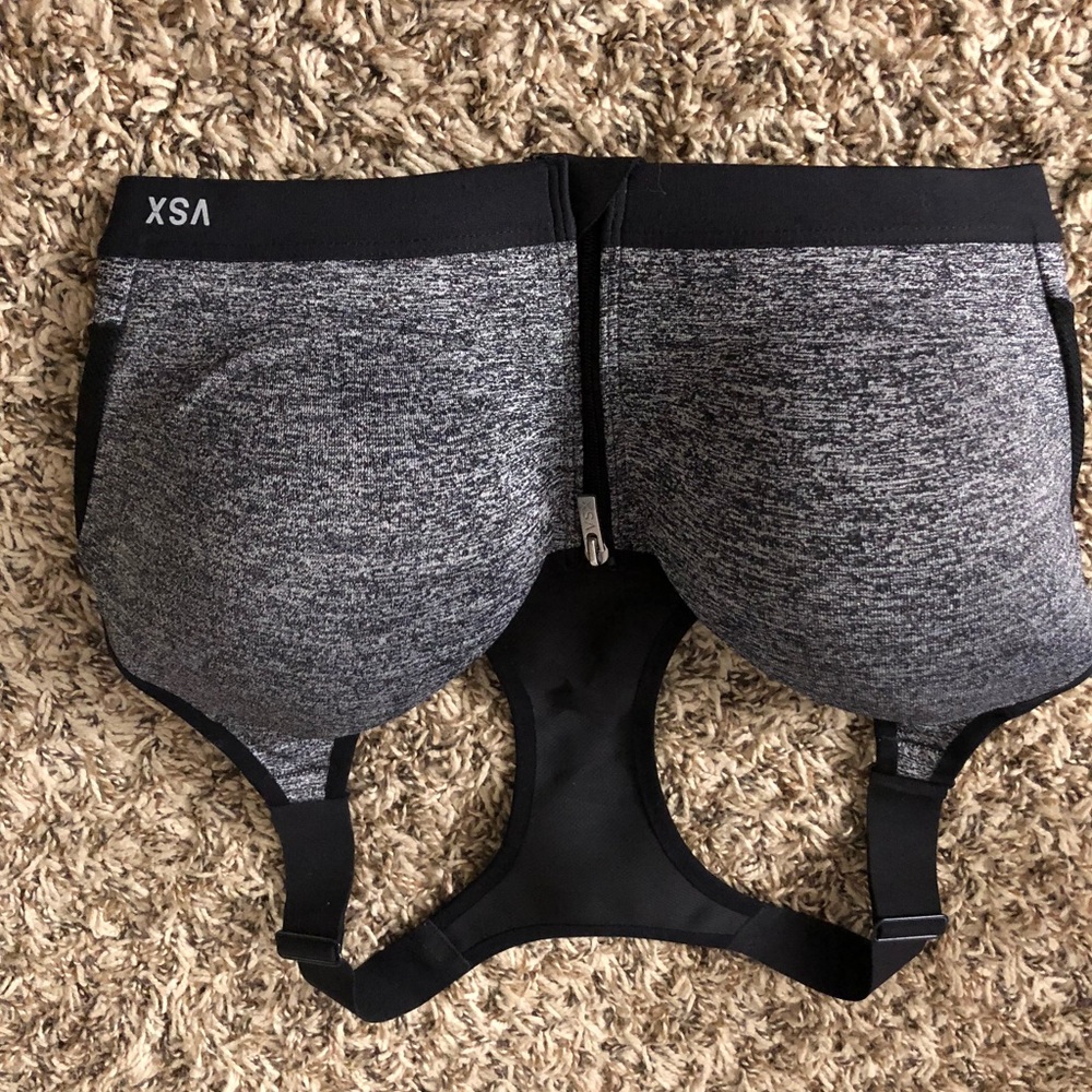 Zip up sports bra